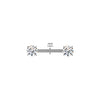 Implant Grade Titanium Gold PVD White CZ Internally Threaded Straight Barbell Nipple Ring - Pierced Universe