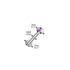 Implant Grade Titanium Gold PVD Turquoise Bezel Internally Threaded Flat Back Labret - Pierced Universe