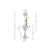 Implant Grade Titanium White CZ Heart Gem Teardrop Dangle Belly Ring