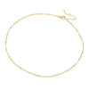 Stainless Steel Gold PVD Dainty Satellite Beaded Chain Necklace - Pierced Universe