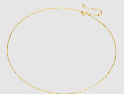 Stainless Steel Gold PVD Dainty Thin Chain Necklace - Pierced Universe