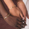 Stainless Steel Gold PVD Flat Snake Chain Bracelet - Pierced Universe