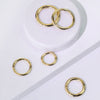 14KT Solid Yellow Gold Hinged Segment Clicker Multi Use Hoop - Pierced Universe