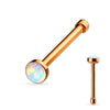 316L Surgical Steel Ball End Opal Gem Nose Bone Ring Stud - Pierced Universe