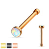 316L Surgical Steel Ball End Opal Gem Nose Bone Ring Stud - Pierced Universe