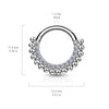 316L Surgical Steel Beaded Tribal Hinged Septum Ring Hoop Clicker - Pierced Universe