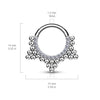 316L Surgical Steel Beaded Tribal Hinged Septum Ring Hoop Clicker - Pierced Universe