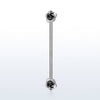 316L Surgical Steel Double Flower Front Facing Flower Industrial Barbell - Pierced Universe