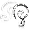 316L Surgical Steel Double Hook Ear Claw Spiral Stretcher - Pierced Universe