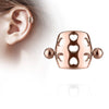 316L Surgical Steel Ear Cuff Heart Shield Helix Straight Barbell Ring - Pierced Universe