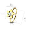 316L Surgical Steel Easy Bend White Flower CZ Nose Hoop - Pierced Universe