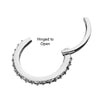 316L Surgical Steel Easy Hinged CZ Pave Clicker Hoop - Pierced Universe