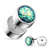 316L Surgical Steel Fake Ear Plug Glitter - Pierced Universe