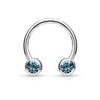 316L Surgical Steel Front Facing CZ in Ball Horseshoe - Pierced Universe