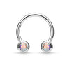 316L Surgical Steel Front Facing CZ in Ball Horseshoe - Pierced Universe