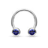 316L Surgical Steel Front Facing CZ in Ball Horseshoe - Pierced Universe