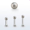 316L Surgical Steel Glitter Ball Labret - Pierced Universe