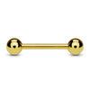 316L Surgical Steel Gold PVD Straight Barbell - Pierced Universe