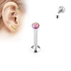 316L Surgical Steel  Internally Threaded Opal Labret - Pierced Universe