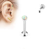 316L Surgical Steel  Internally Threaded Opal Labret - Pierced Universe