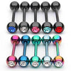 316L Surgical Steel Titanium Anodised Straight Barbell - Pierced Universe