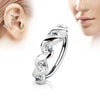 316L Surgical Steel Twist CZ Easy Bend Multi Use Hoop - Pierced Universe