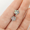 316L Surgical Steel White Pearl AB CZ Flower Cartilage Stud - Pierced Universe