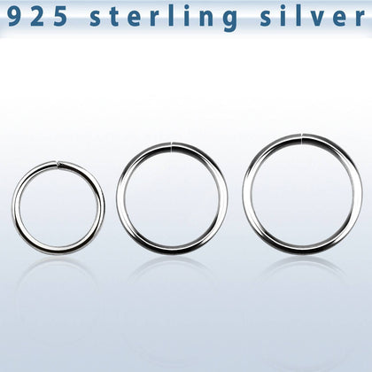 925 Sterling Silver Seamless Nose Ring Hoop - Pierced Universe