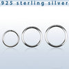 925 Sterling Silver Seamless Nose Ring Hoop - Pierced Universe