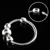 925 Sterling Silver Tribal Bead Nose Hoop Ring - Pierced Universe