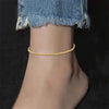 Stainless Steel Gold PVD Cauliflower Twisted Rope Anklet