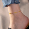 Stainless Steel Gold PVD Cauliflower Twisted Rope Anklet