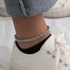 Stainless Steel Gold PVD Twisted Rope Anklet