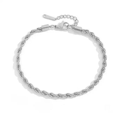 Stainless Steel Twisted Rope Anklet