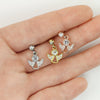 Gold Plated Surgical Steel White CZ Dangling Angel Cartilage Ring - Pierced Universe ?id=3927800774679