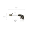 316L Surgical Steel Gun Pistol With Rose Handle Nipple Ring Straight Barbell