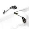 316L Surgical Steel Gun Pistol With Rose Handle Nipple Ring Straight Barbell