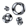 Organic Natural Hematite Stone Double Flared Ear Tunnels - Pierced Universe