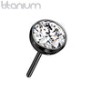 Titanium Threadless bezel CZ Top