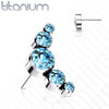 5 Gem Titanium Threadless Top