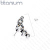 5 Gem Titanium Threadless Top