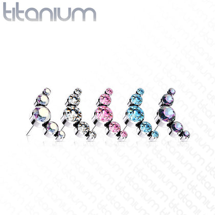 5 Gem Titanium Threadless Top