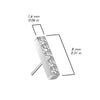 Titanium White CZ Bar Threadless Top