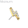 Threadless titanium lightning bolt
