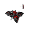 Titanium Threadless Large CZ Flying Bat Threadless Top