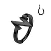 316L Surgical Steel Black PVD Heartbeat Hinged Helix Cartilage Clicker Hoop - Pierced Universe