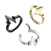 316L Surgical Steel Gold PVD Heartbeat Hinged Helix Cartilage Clicker Hoop - Pierced Universe