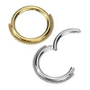 316L Surgical Steel Dainty Beaded Hinged Clicker Hoop