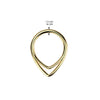 Implant Grade Titanium Gold PVD Double V Shaped Septum Ring Clicker Hoop