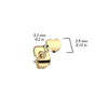 Pair of Implant Grade Titanium Gold PVD Simple Dainty Heart Shaped Stud Earrings - Pierced Universe